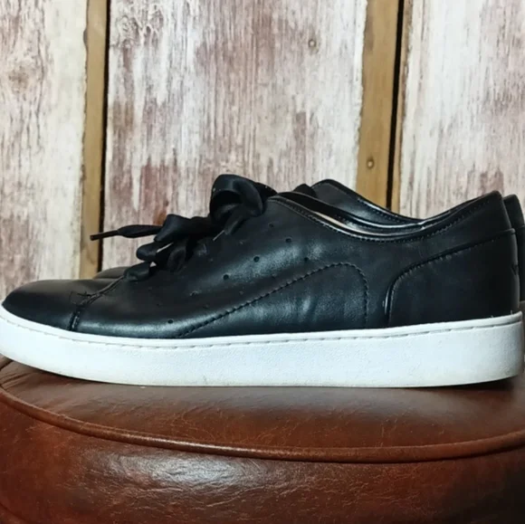 Vionic Keke sneaker black leather ribbon laces size 9.5 - Picture 4 of 9